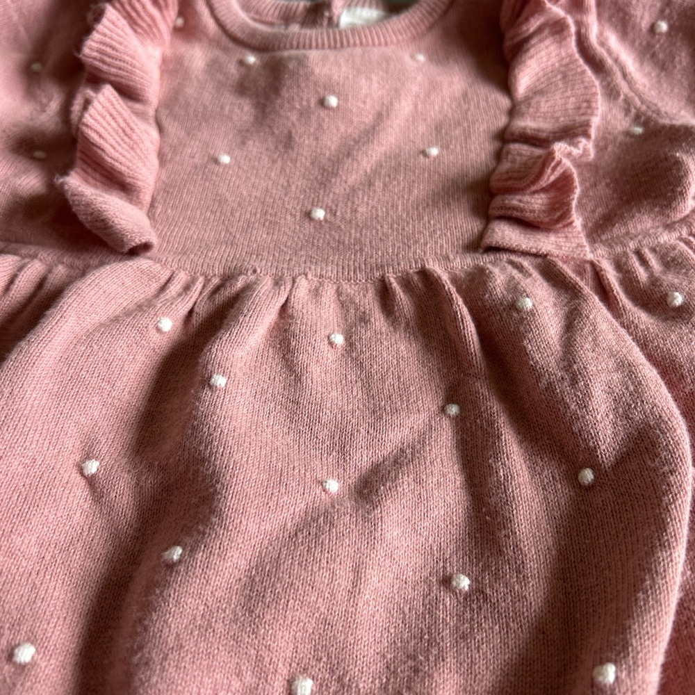 Pink Ruffled Kids Dress - Picture 2 of 4